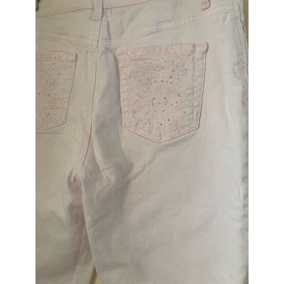 Gloria Vanderbilt Amanda Skimmer Women's Cropped Pink Jeans Size 10 - Picture 5 of 9